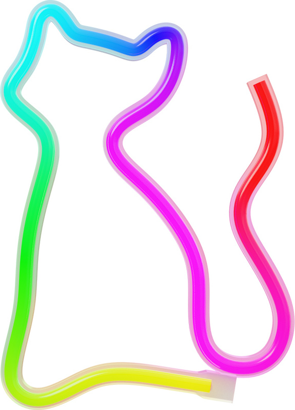 Neonové LED RGB světlo CAT FLRN03 + dálkové ovládání Forever Light