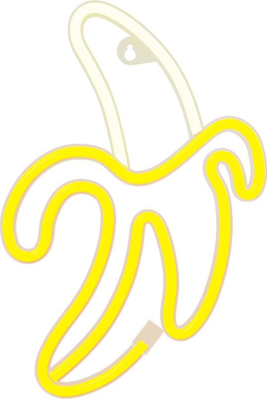 Neonové LED světlo BANANA bílá žlutá Baterie + USB FLNE10 Forever Light