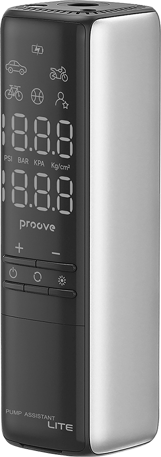 Přenosná pumpa Proove Pump Assistant Lite stříbrná (pro kola, auta, motorky, míče)
