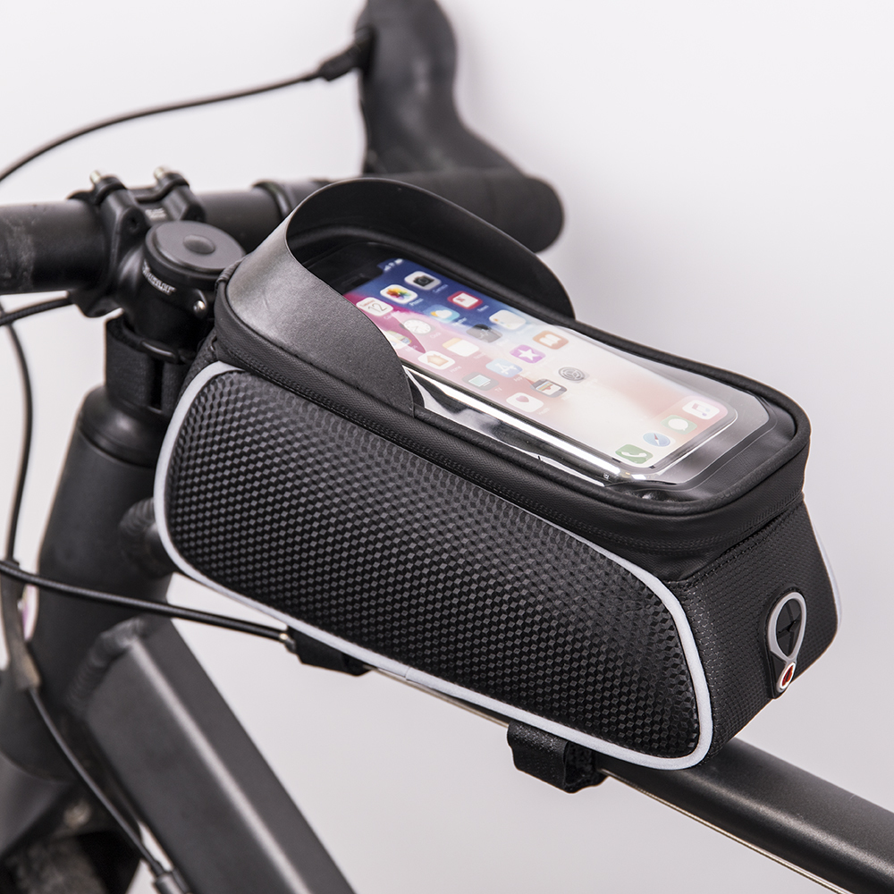 Voděodolná brašna na rám kola s držákem telefonu Model01black