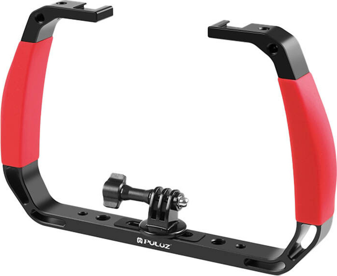 Podvodní potápěčský držák PULUZ pro akční kamery (červené) - DJI, GoPro, INSTA360