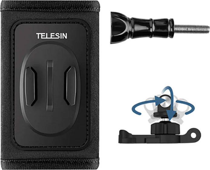 Sada držáku na batoh Telesin s 360° J-háčkem pro GoPro/Osmo Action (GP-BPM-005)