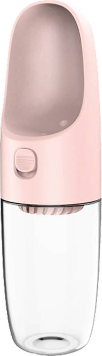 Cestovní lahev s nádobkou na vodu pro psy a kočky Dogness D11 400ml (růžová)