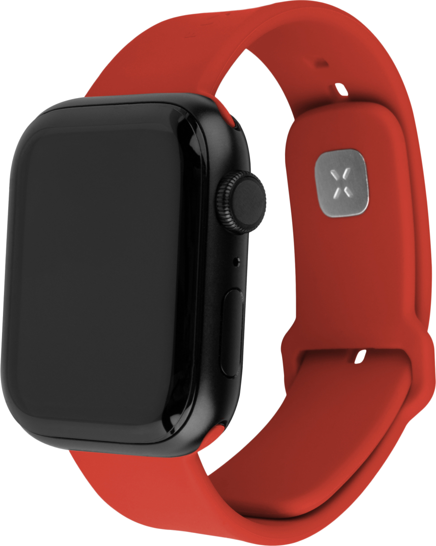 Levně Set silikonových řemínků FIXED Silicone Sporty Strap pro Apple Watch 38/40/41mm, červený