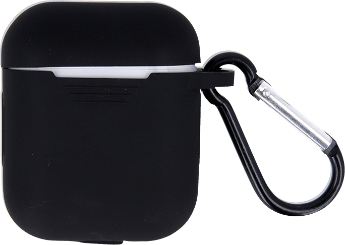 Pouzdro pro Airpods / Airpods 2 černé s karabinou