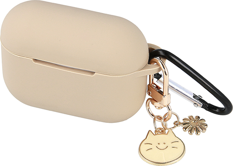 Pouzdro pro Airpods 3 karamelové s přívěskem