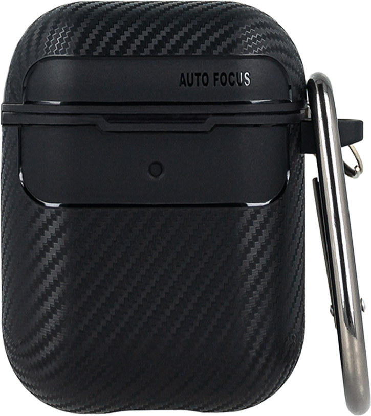 Pouzdro pro Airpods 4 černé - karbonový vzor