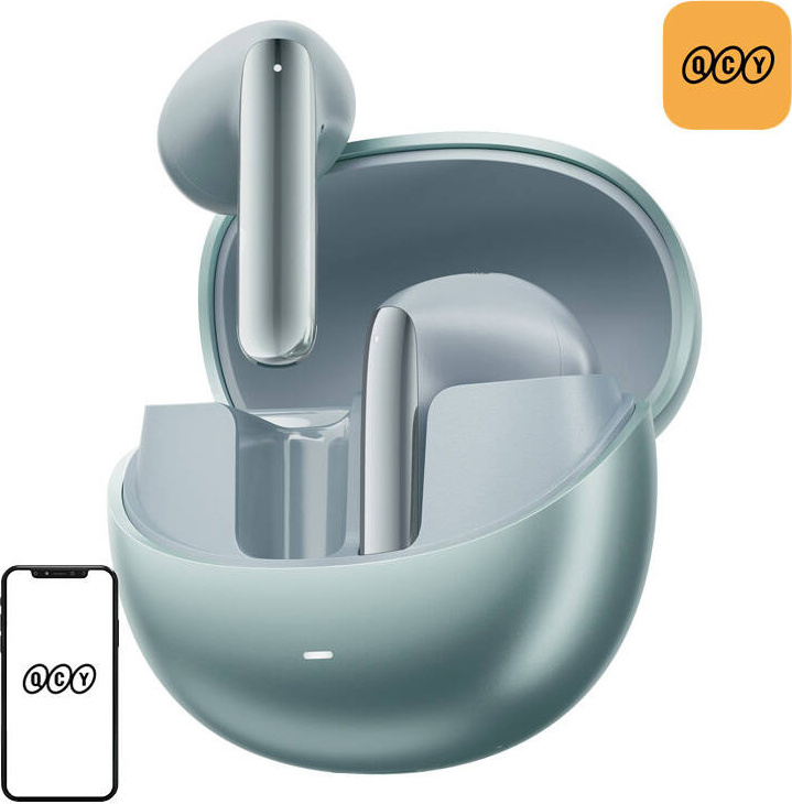 Sluchátka TWS QCY AilyBuds Pro+ HT10 Pro, ANC (zelená)
