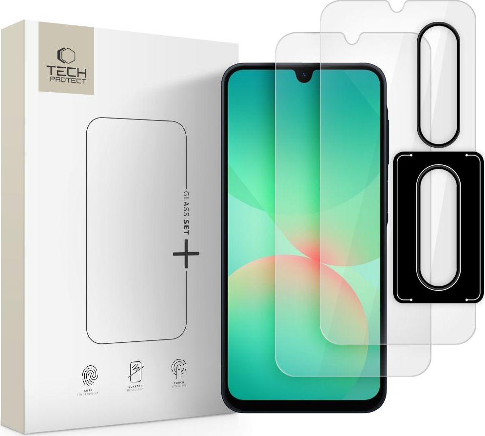 Tvrzené sklo TECH-PROTECT GLASS SET+ 3-PACK GALAXY A26 5G CLEAR