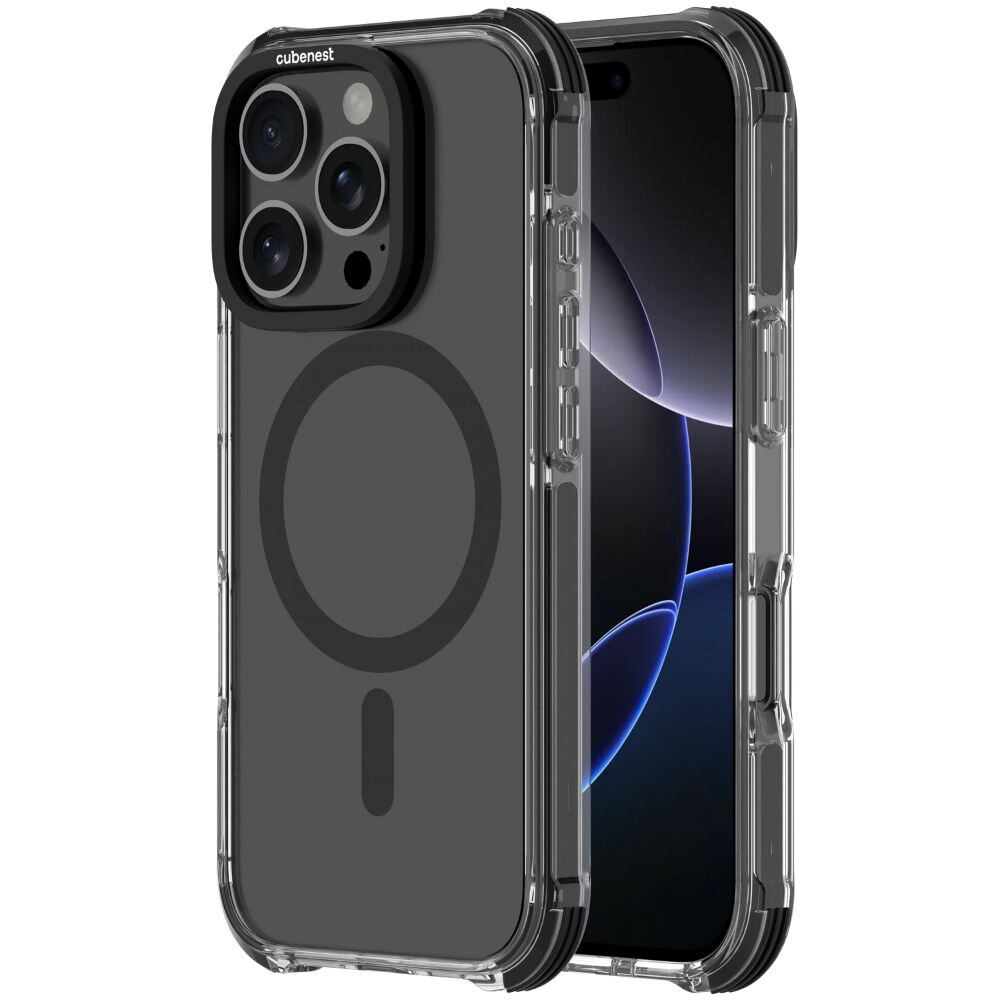 Cubenest Kryt na iPhone 16 Pro MagPro Strong Guard černý