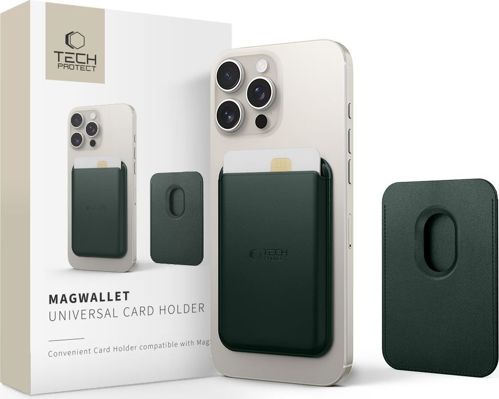 TECH-PROTECT MAGWALLET MAGSAFE UNIVERSAL MAGNETIC CARD HOLDER KHAKI