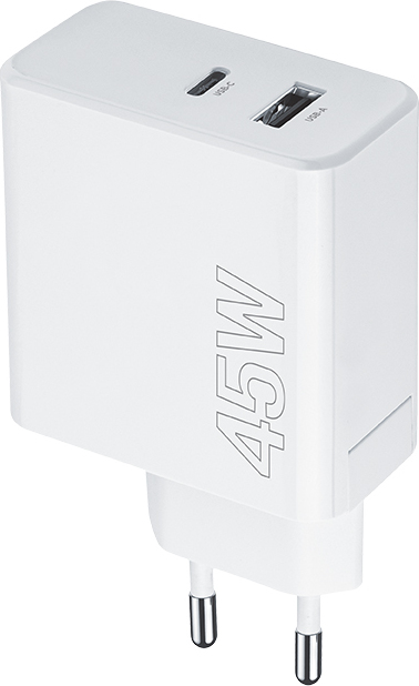 Nabíječka Maxlife MXTC-07-45AC PD QC 1x USB-C 1x USB 45W bílá
