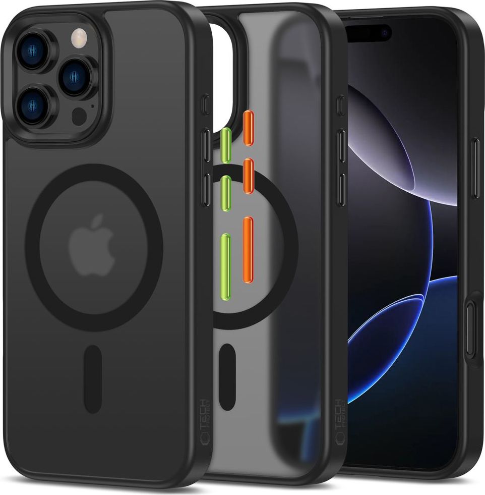TECH-PROTECT MAGMAT XT 3-SET MAGSAFE IPHONE 16 PRO MATTE BLACK