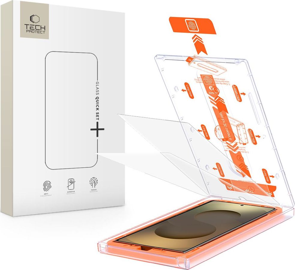 Tvrzené sklo TECH-PROTECT QUICK SET+ 2-PACK GALAXY S25 ULTRA CLEAR