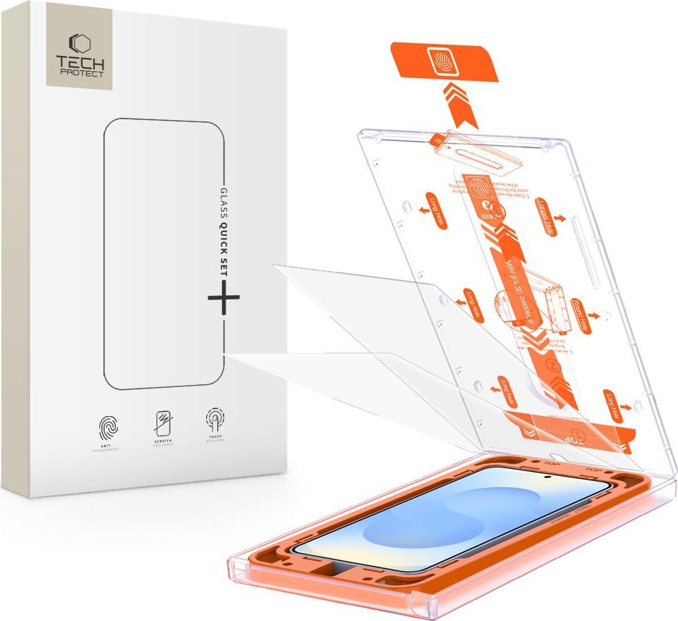 Tvrzené sklo TECH-PROTECT QUICK SET+ 2-PACK GALAXY S24 / S25 CLEAR