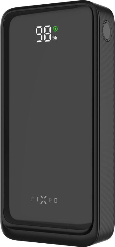 Powerbanka FIXED Zen2 20 s LCD displejem a výstupem PD 20W, 20 000 mAh, černá