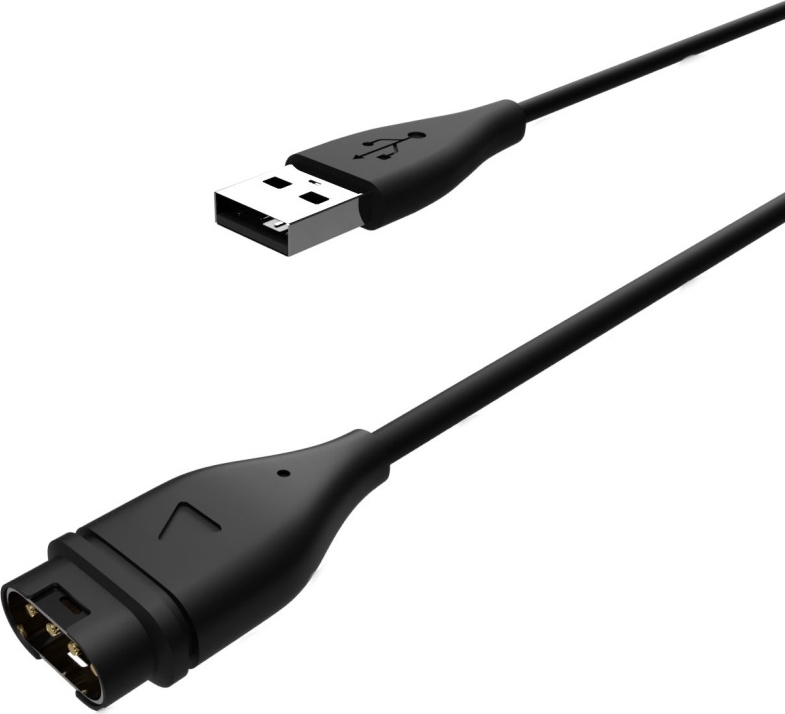 Nabíjecí USB-A kabel FIXED pro smartwatch Garmin Fenix 5/6/7/7X/8, Epix, Venu 2/3/3S, Vívoactive 3/4/5, černý