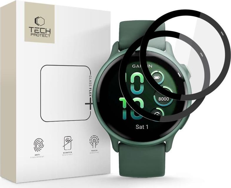 Hybridní sklo TECH-PROTECT GLASS FLEX+ 2-PACK GARMIN VIVOACTIVE 6 BLACK
