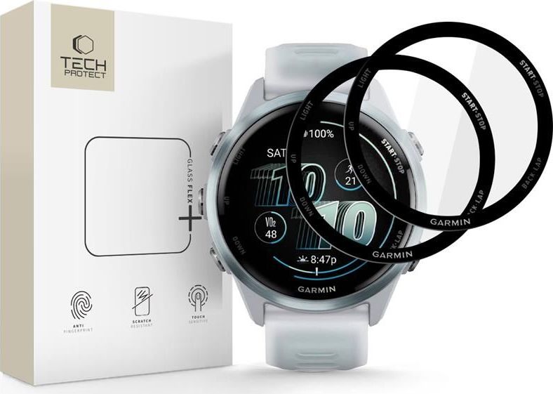 Hybridní sklo TECH-PROTECT GLASS FLEX+ 2-PACK GARMIN FORERUNNER 570 (42 MM) BLACK