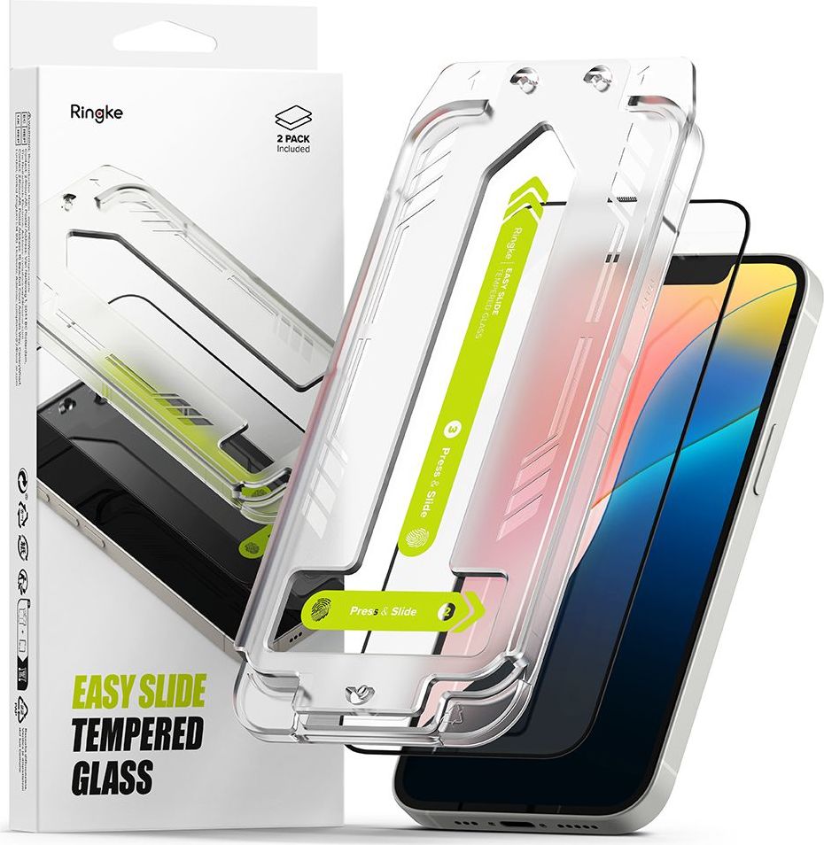 Tvrzené sklo RINGKE EASY SLIDE 2-PACK IPHONE 13 / 13 PRO / 14 / 16E CLEAR