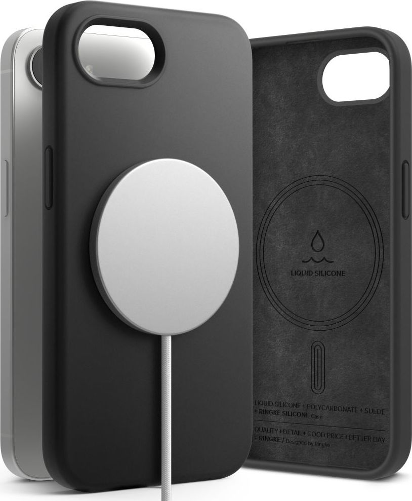 RINGKE SILICONE MAGNETIC MAGSAFE IPHONE 16E BLACK