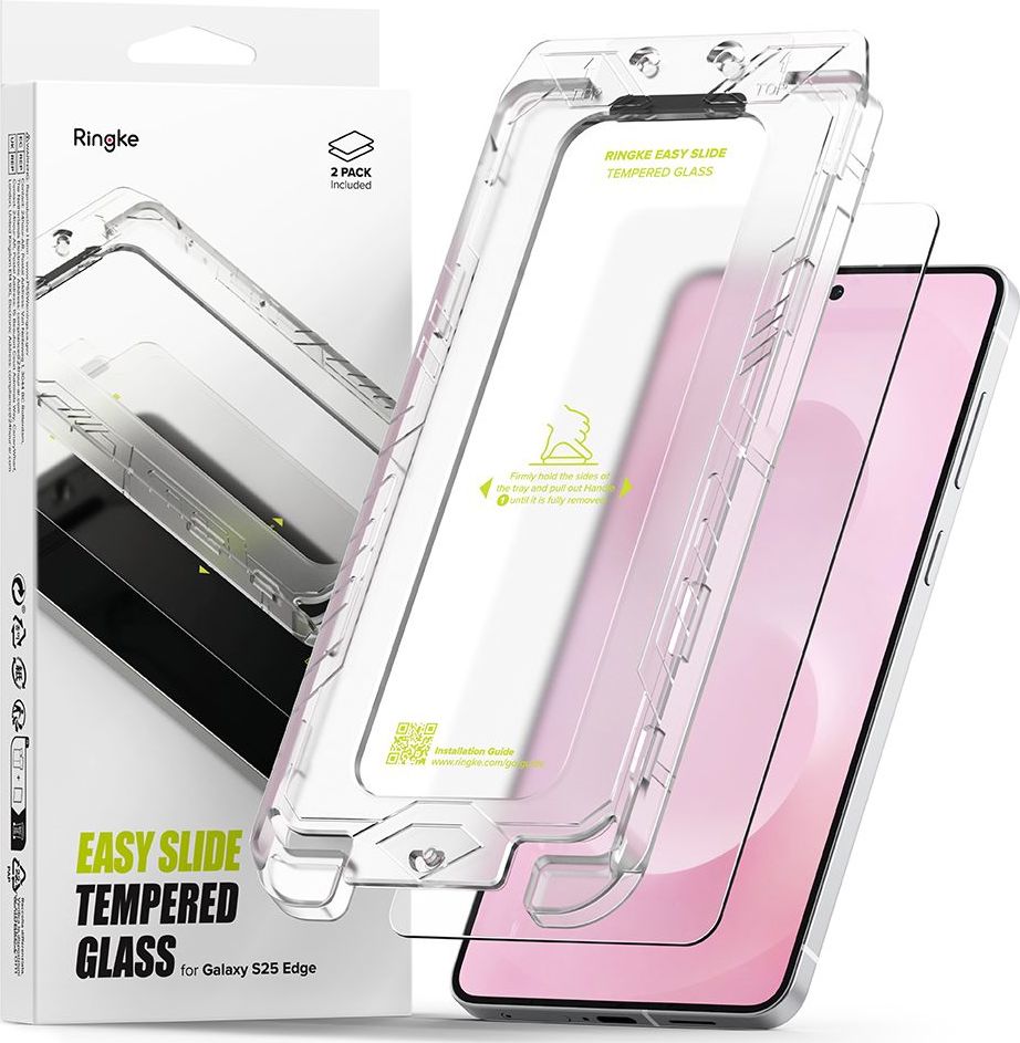 Tvrzené sklo RINGKE EASY SLIDE 2-PACK GALAXY S25 EDGE CLEAR