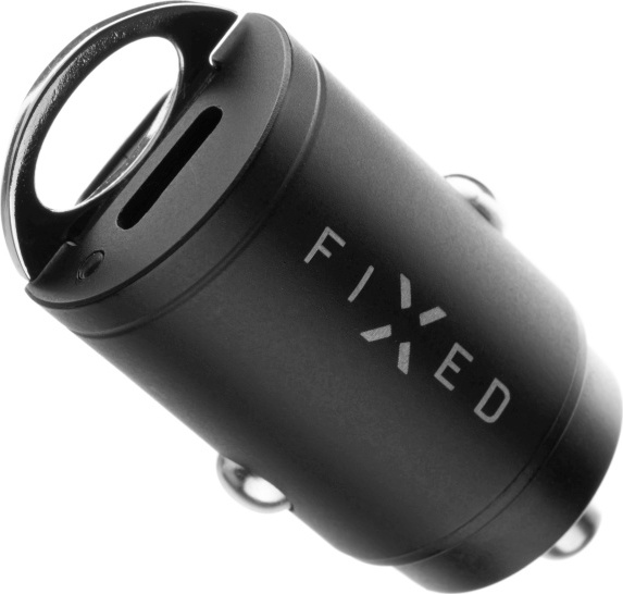 Autonabíječka FIXED s 2xUSB-C výstupem v miniaturním provedení, podpora PD, 30W, černá