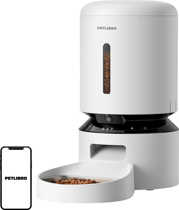 Dávkovač krmiva Petlibro Granary s kamerou, 5 l (bílý)