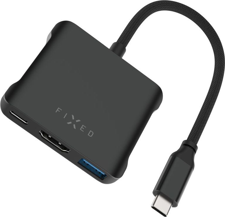 5-portový hliníkový USB-C FIXED HUB Quadri, pro notebooky, 140W, PD 3.1, vesmírně černá