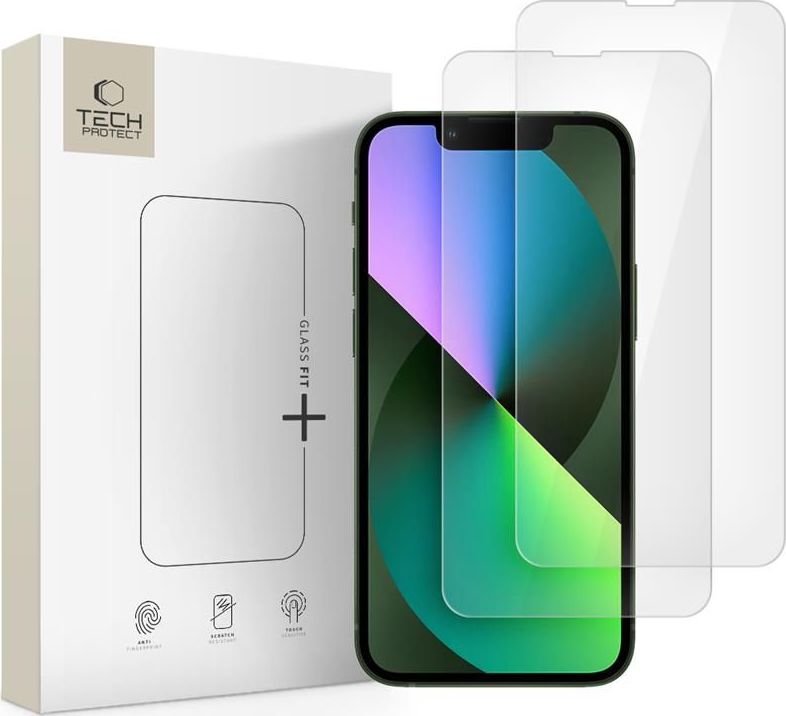 Tvrzené sklo TECH-PROTECT GLASS FIT+ 2-PACK IPHONE 13 MINI CLEAR