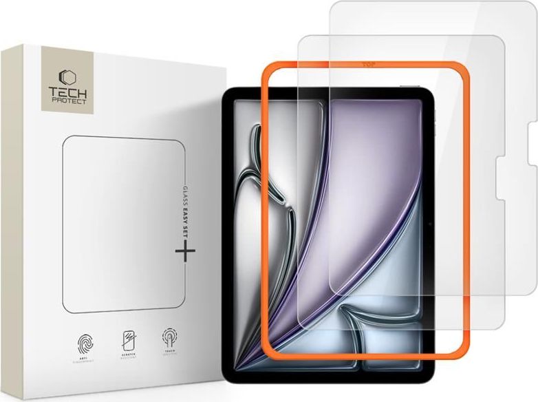 Tvrzené sklo TECH-PROTECT EASY SET+ 2-PACK IPAD AIR 11” 6 / 7 / 2024-2025 CLEAR