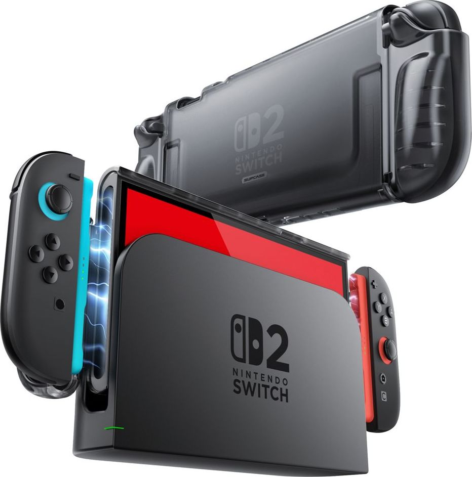 SUPCASE CRYSTAL CASE NINTENDO SWITCH 2 FROST BLACK