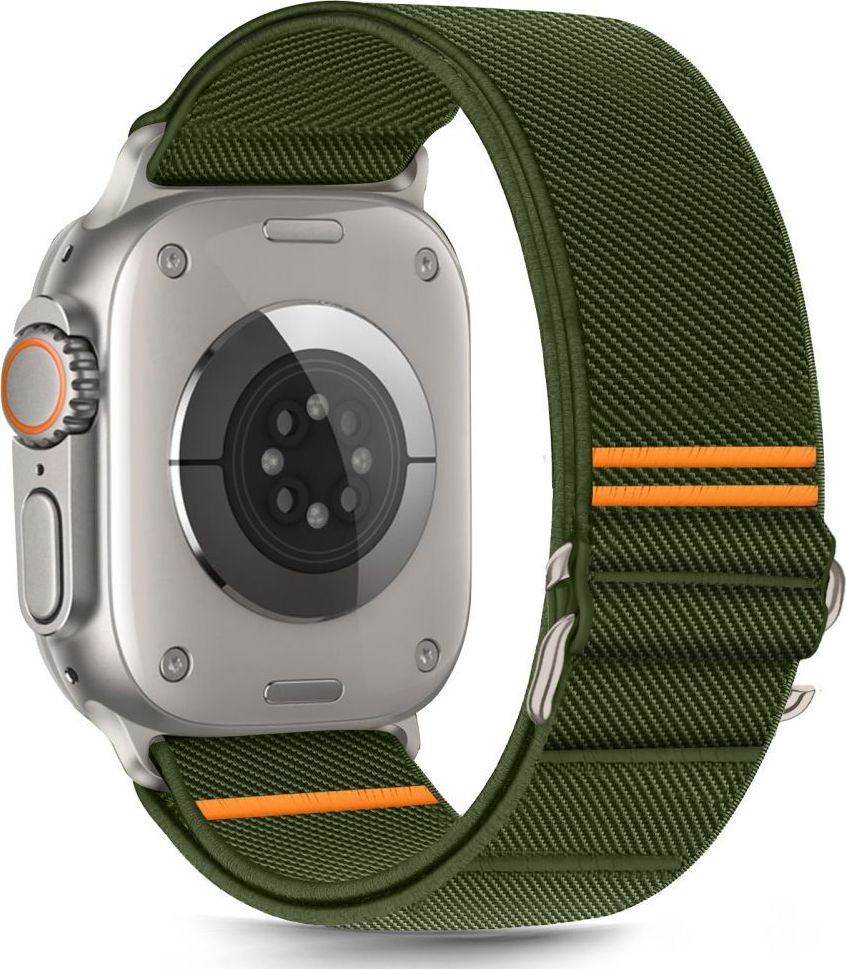 TECH-PROTECT ŘEMÍNEK NYLON SLIP APPLE WATCH 6 / 7 / 8 / 9 / 10 / SE / ULTRA 1 / 2 (44 / 45 / 46 / 49 MM) KHAKI