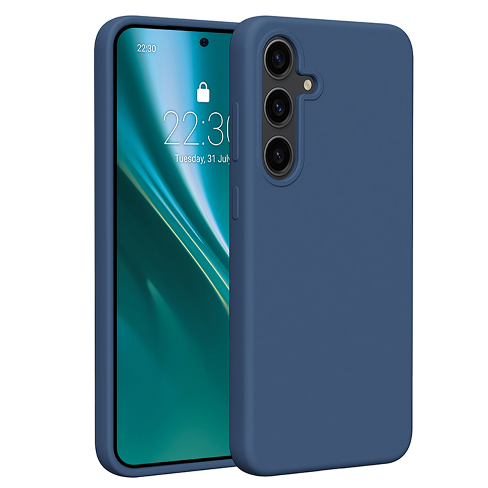 Silikonový kryt Etteri pro Samsung Galaxy S24 Plus tmavě modrý