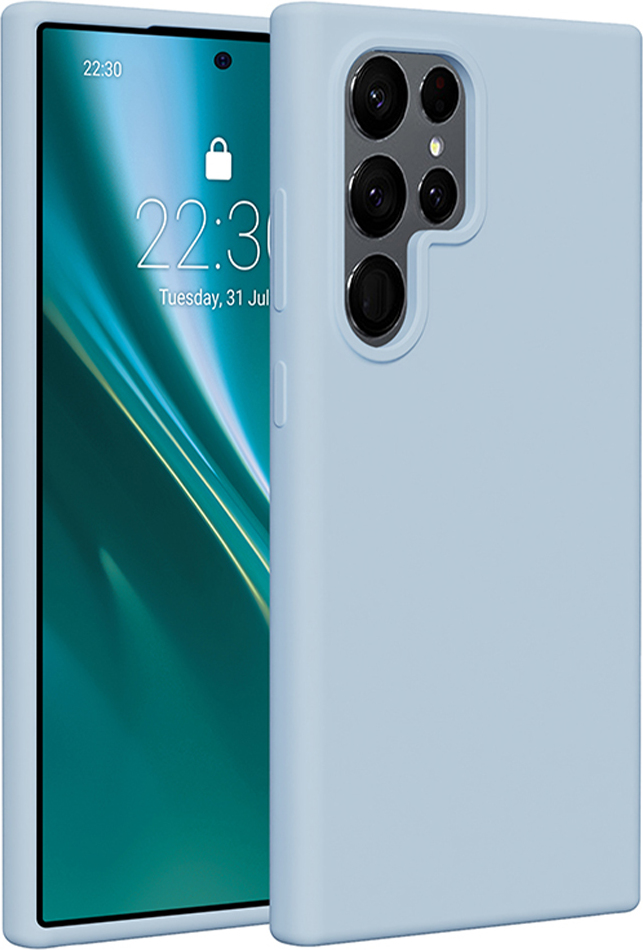 Silikonový kryt Etteri pro Samsung Galaxy S24 Ultra světle modrý