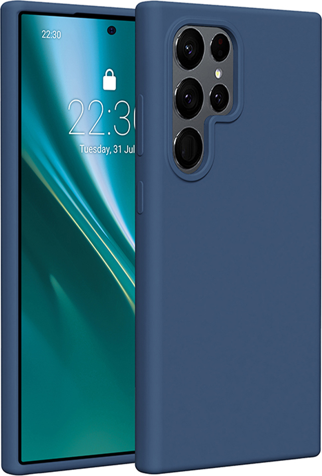 Silikonový kryt Etteri pro Samsung Galaxy S24 Ultra tmavě modrý
