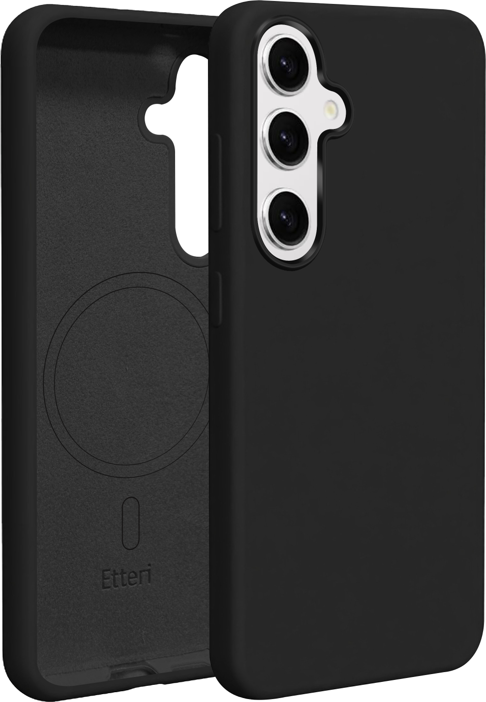 Silikonový kryt Etteri Mag case pro Samsung Galaxy S25 černý