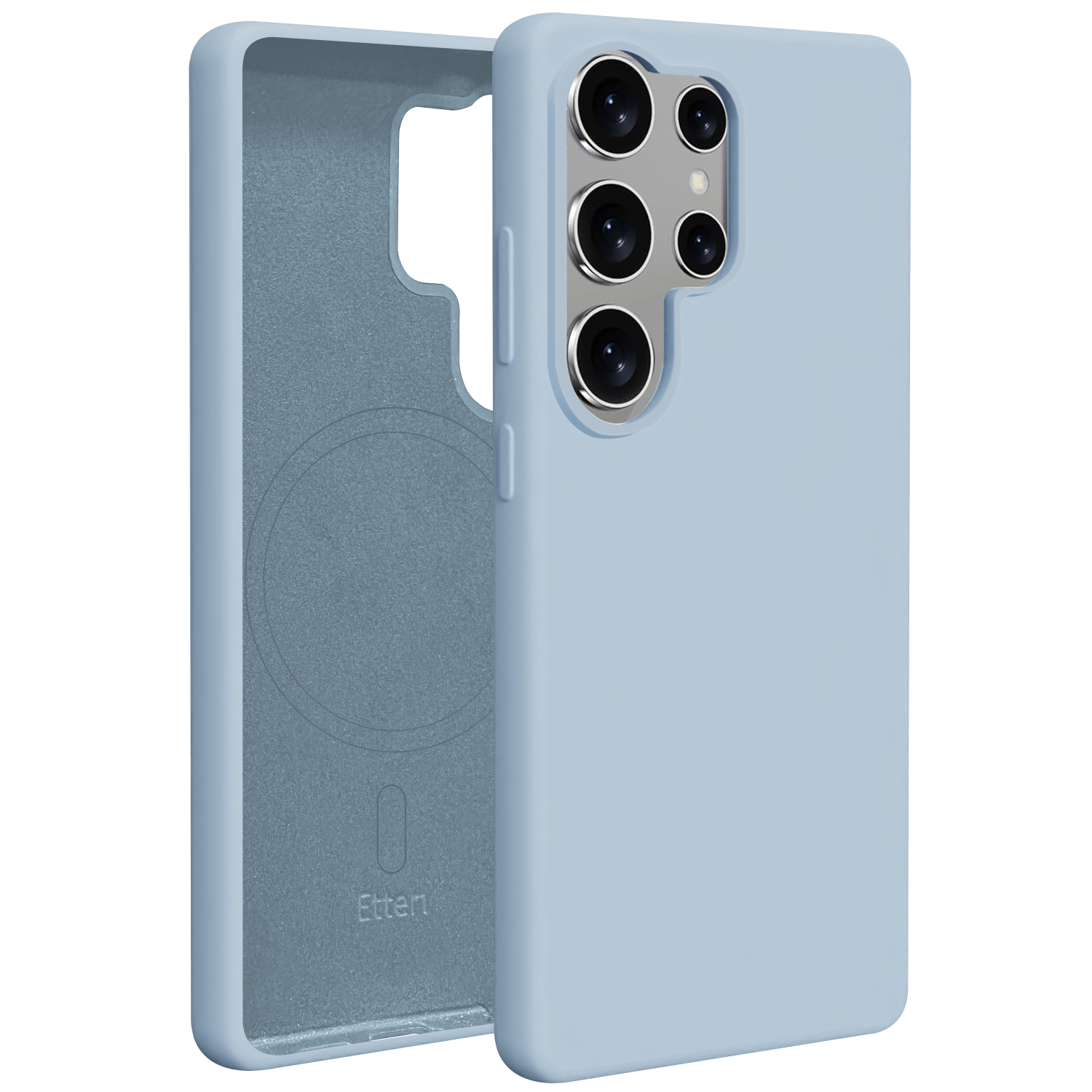 Silikonový kryt Etteri Mag case pro Samsung Galaxy S25 Ultra světle modrý