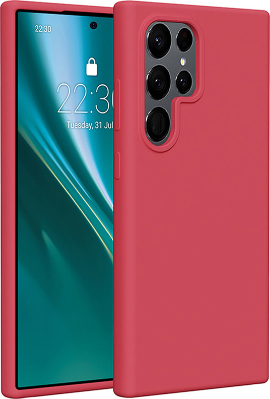 Silikonový kryt Etteri pro Samsung Galaxy S25 Ultra malinový