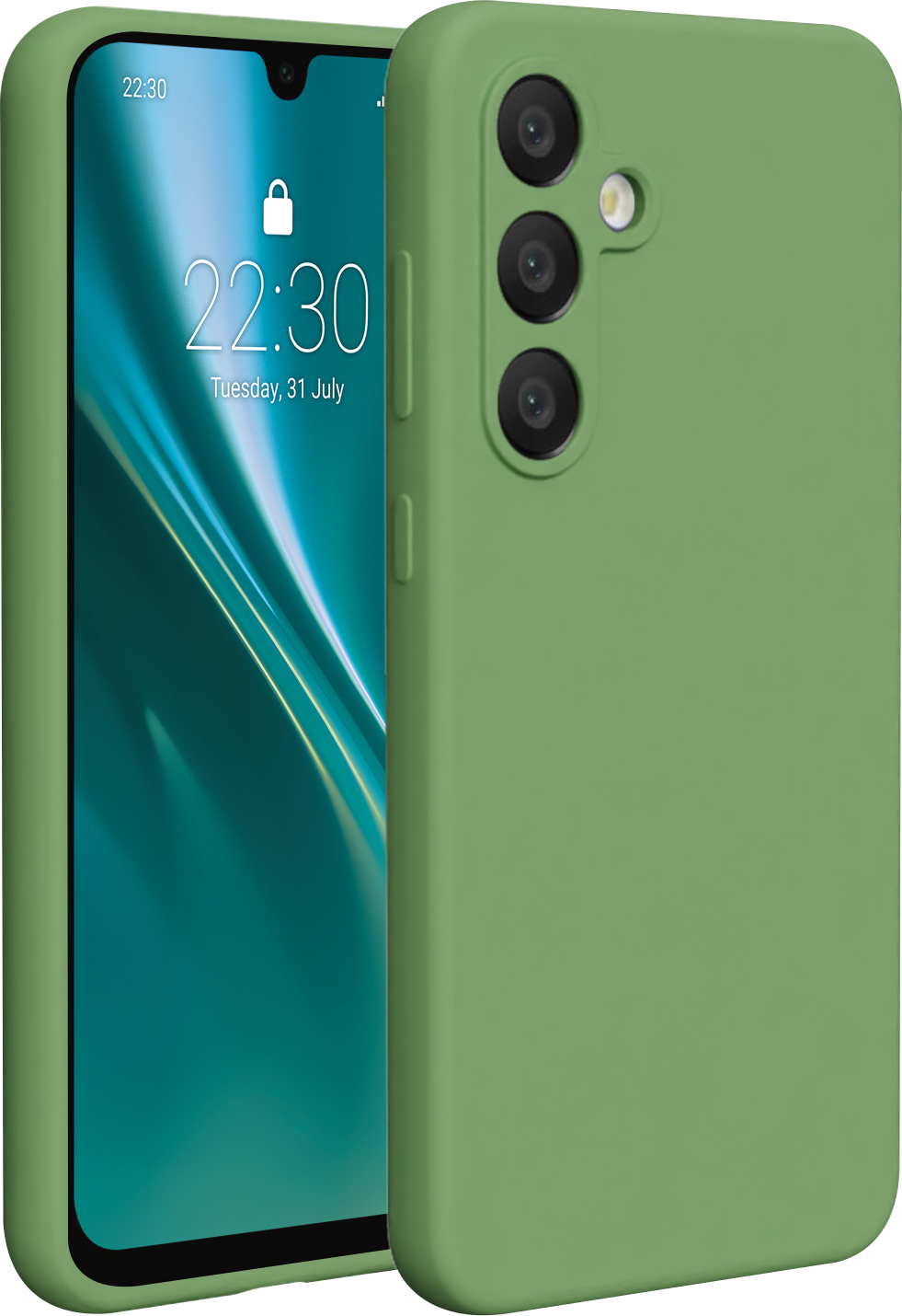 Silikonový kryt Eteri pro Samsung Galaxy A36 5G světle zelený