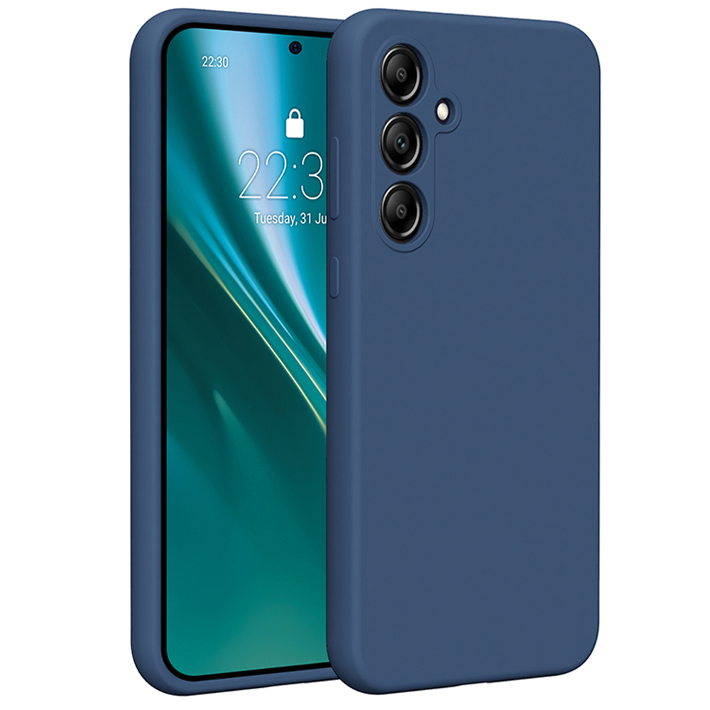 Silikonový kryt Etteri pro Samsung Galaxy A35 5G tmavě modrý