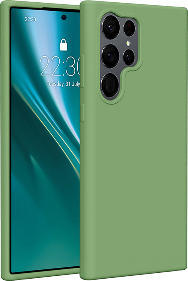 Silikonový kryt Etteri pro Samsung Galaxy S23 Ultra světle zelený