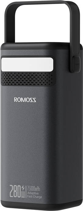 Powerbanka / záložní zdroj Romoss PMT75-DC 75000mAh 280W vhodná i pro notebooky, 240Wh (černá)