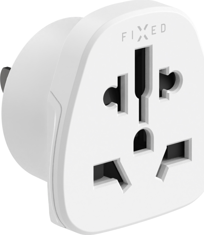 Levně Adaptér FIXED USA Adapter pro zapojení EU, UK, AUS zařízení do USA zásuvek, bílý