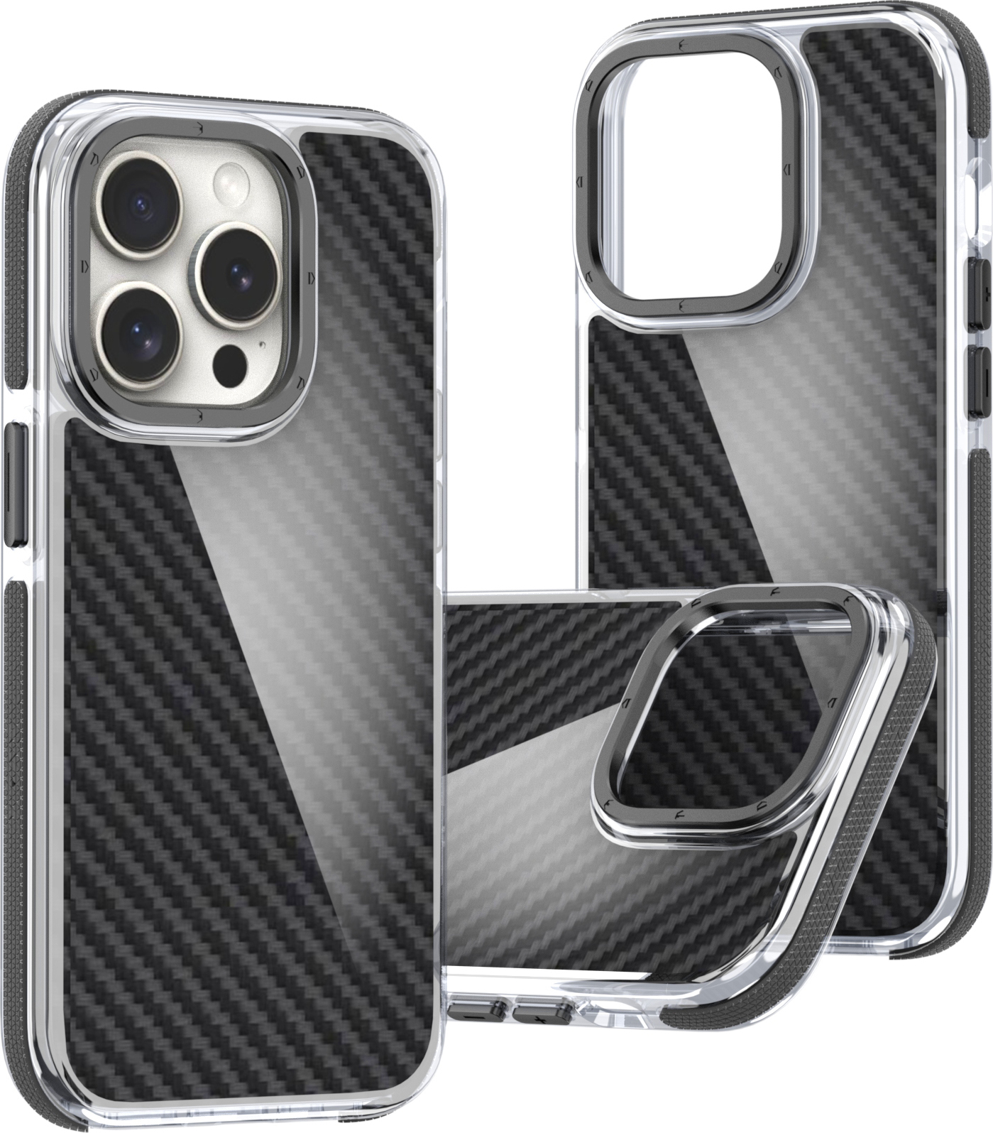 Akrylový karbonový kryt pro Xiaomi Redmi Note 13 Pro 5G (globální) černý