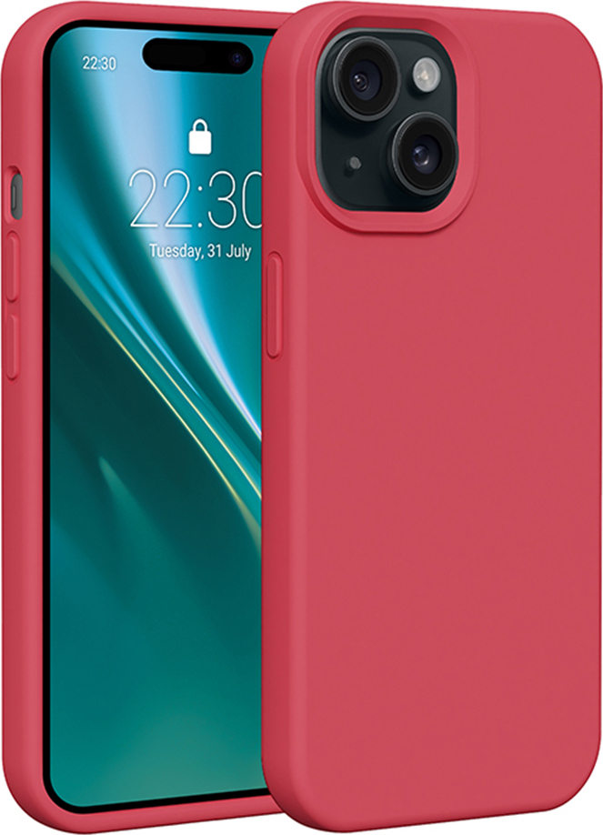 Silikonový obal Etteri pro iPhone 15 6,1" malina