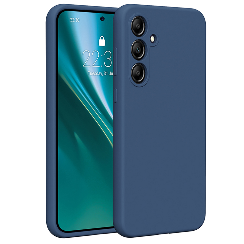 Silikonový kryt Etteri pro Samsung Galaxy A55 5G tmavě modrý