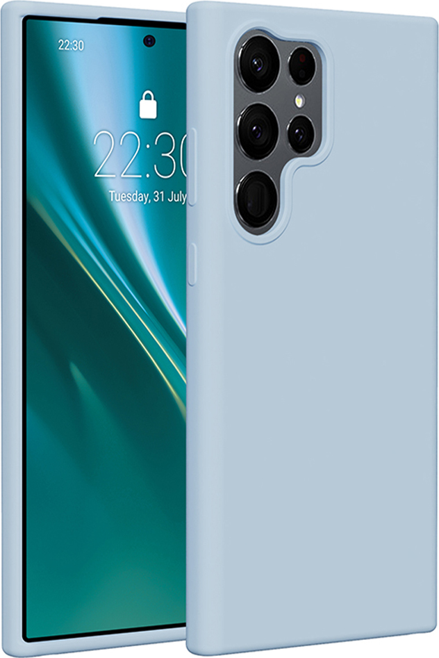 Silikonový kryt Etteri pro Samsung Galaxy S23 Ultra světle modrý