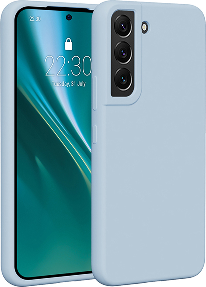 Silikonový kryt Etteri pro Samsung Galaxy S22 světle modrý