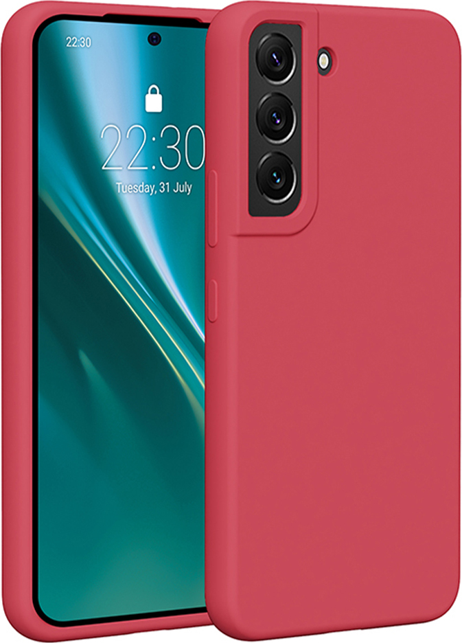 Silikonový kryt Etteri pro Samsung Galaxy S22 malinový
